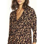 Ba&sh 💕💕 Tracy Midi Dress ~ Camel Leopard Print Size 0 = US 4 XS Photo 3