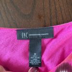 INC International Concepts Vibrant Pink yellow one long sleeve mini dress Size M Photo 3