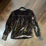 Anthropologie Paisley Velvet Balloon Sleeve Wrap top Blouse Shirt Size M… Photo 5