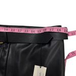 River Island Black Faux Leather Belted Midi Skirt Women's US 14 L Photo 5