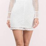 Tobi White Lace Long Sleeve Cutout Mini Dress Photo 0