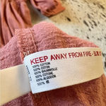 Free People  Monika‎ Peach Shirt Midi Drop Waist Dress Size Small Photo 3