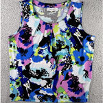 Jones Studio  Separates Blouse Women‎ Petite Large Abstract Geometric Pleated Photo 0