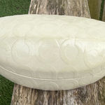 Coach Signature Monogram OFF WHITE Hard Clamshell‎ Eye Glass Sunglasses Case Photo 0