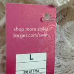 Xhilaration white floral Crochet bathing suit cover up hot pink tassels NWT LG Photo 5