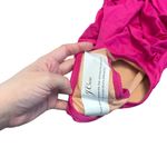 J.Crew  Fuchsia Pink Ruched V Neck Plunge One Piece Swimsuit SZ 4 Beach Vacation Photo 4