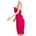 ALIEVA ALIAVA Eliana Crepe Corset Midi Dress, Fuchsia, Small Pink Photo 10