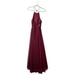 Jenny Yoo Collection Helena Tulle Bridesmaid Dress Burgundy Red Size 10 Halter Photo 2