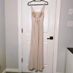 Birdy Grey Sz S Light Pink Maxi Dress Tie Back Bridesmaid Dress Photo 7