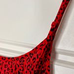 H&M NWT Focused H & M Red Cheetah Print Pleated Cami Top Blouse sz 0 Photo 3