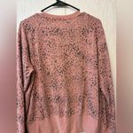 Sundry  Pink Leopard Print Pullover Sweatshirt Size 3 Large Crewneck Photo 1