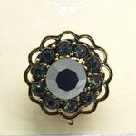 NWT Catherine Stein Design Gray & Gold Stretchy Ring Photo 0