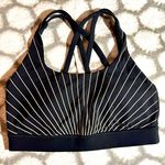 Lululemon Black Striped Women's Sports Bra Photo 0
