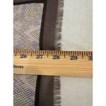 Charter Club 100% Wool Floral Print Square Scarf Fringe Edge Trim Brown Photo 6