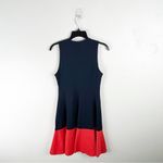 Eliza J Navy Orange Hem Colorblock Sleeveless Hidden Back Zipper Dress Size 4 Photo 1