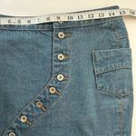 POL Button Front Denim Mini Skirt Size Small Photo 4