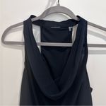 Elie Tahari Silk Cowl Halter Tank Top Stargazer Navy Blue Photo 5