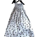 Blue and Black Smocked Summer Dress Midi/Ankle Length Size M/L Size M Photo 2