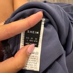 SheIn Dusty Blue Strapless Romper Photo 5