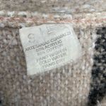 Baja Hoodie Pullover Gray Beige Striped Mexican Poncho Style Size Small Photo 3