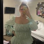 Nasty Gal Ruche Long Sleeve Crop Top Photo 3