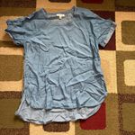 Women’s Chambray Short Sleeve Blouse Photo 0