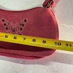 Faded Glory  Pink leather side studded small Shoulder Bag with Butterfly Y2K Photo 6