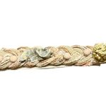 Vintage Carolyn Tanner Designs Braided Belt Cream Textured 36" long 2" wide Photo 5