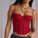 Urban Outfitters  Out from Under red modern love lace corset size small Photo 2