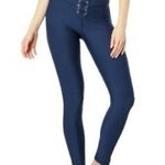 We Wore What  Womens navy blue lace-up leggings Photo 0