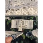 Lublu Kira Plastinina Designer Butterfly Print Pants Purple with Green Trim Photo 3