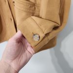 J Jill Modern Barn Knit Shacket Jacket Button Tan Camel Soft Casual, M Petite Size undefined Photo 6