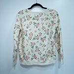 Draper James White Floral Natalie Crewneck Sweater Size Medium Photo 4