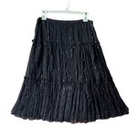 Black sequin boho witchy skirt great for Halloween sparkle tiered skirt. M Size M Photo 0