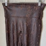 Spanx  brown faux leather snake skin legging Photo 4