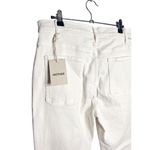 NWT Mother The Hustler Patch Pocket Flood Jean in Cream Puff White Size 32 Photo 6