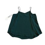 1. State  Spaghetti Strap Blouse Top Shirt Flowy Deep Forest Green Size Medium NWT Photo 6