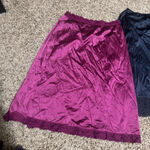 Vassarette Vintage 80s half slip lace trim Lot of 2 nylon skirt Burgundy & Black womens S Photo 1