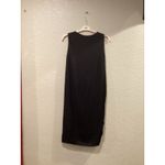All Saints Annis knee length Dress Black Draped Front Sleeveless V-neck size 6 Photo 8