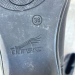 Dansko Otis Leather Ankle Boots Women's 38 Black Silver Shimmer Photo 8