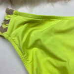 Seafolly  Australia Bikini Bottom Neon Yellow 4 Chevron Swim Swimsuit Photo 2