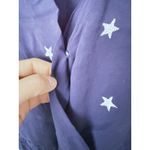 Cloth & Stone Anthropologie  Star Wrap Romper XS Navy Blue Boho Celestial Preppy Photo 3