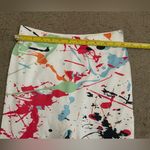 NWOT Splattered Paint White and Colorful Activewear Leggings Photo 6