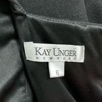 Kay Unger Black Sheath Dress Sz 6 Back Cut Photo 4