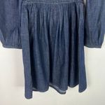 J.Crew NWT Smocked Puff-Sleeve Dress in Chambray Blue Size XXS NEW Photo 10