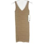 Aura NWT Sleeveless Ruched Bodycon Dress Tan Size S/M Small/Medium NEW Photo 1