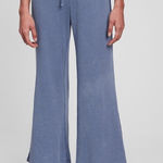 GAPBODY WOMENS HIGH RISE WIDE LEG WAFFLE PANT BLUE LARGE Photo 0