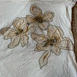 Loft Ann Taylor flower shirt sz S short sleeve scoop Photo 4