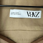 ZARA  LONG BUTTONED TRENCH LIGHT TAN Size M Photo 3