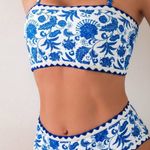 SheIn Bikini Set Blue Patterned two-piece coastal grandma Photo 5